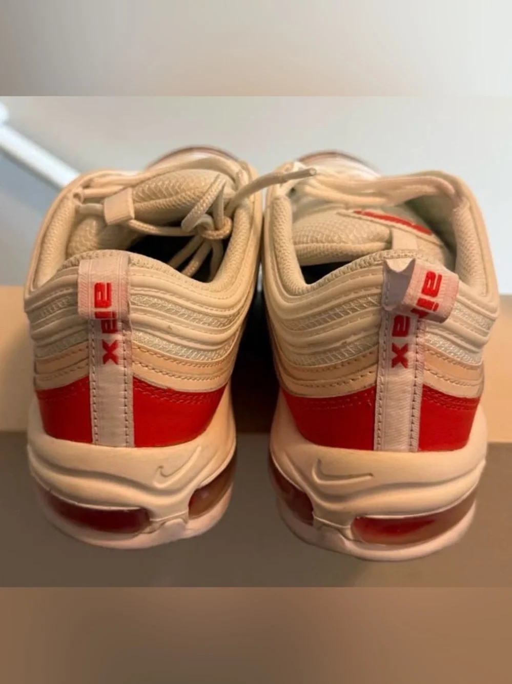 Men white and orange Athletic Sneakers